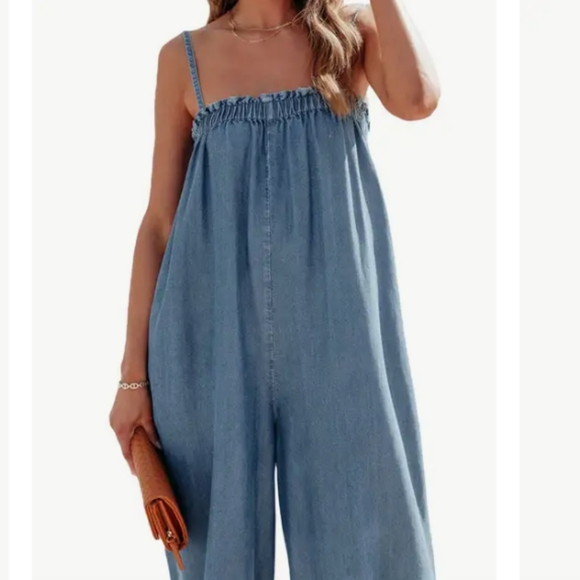 Blue Denim Jumpsuit ( L) - Picture 5 of 5